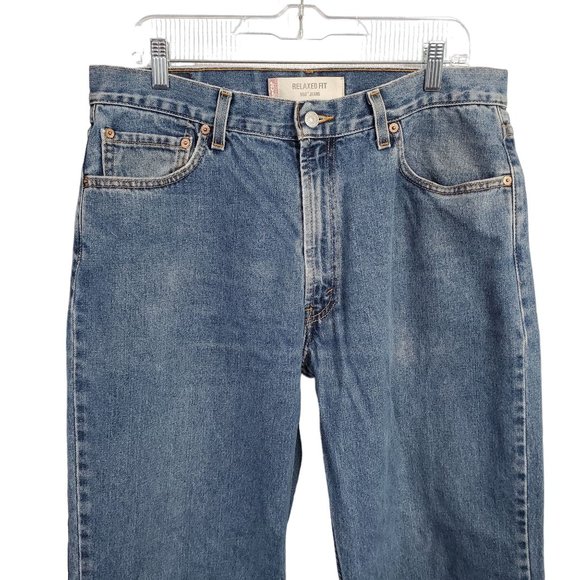 Levi's Mens Size 36x32 Jeans 550 Relaxed Fit Denim Medium Wash 100% Cotton - Picture 3 of 9